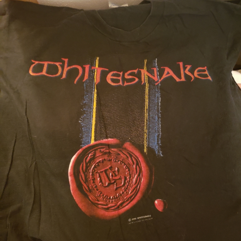 Rock n roll vintage whitesnake concert tour shirt